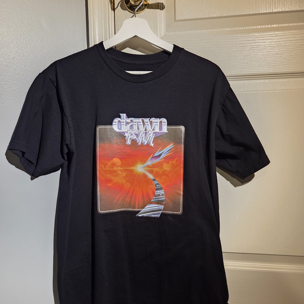 The Weeknd Dawn FM Medium Black Graphic T-Shirt